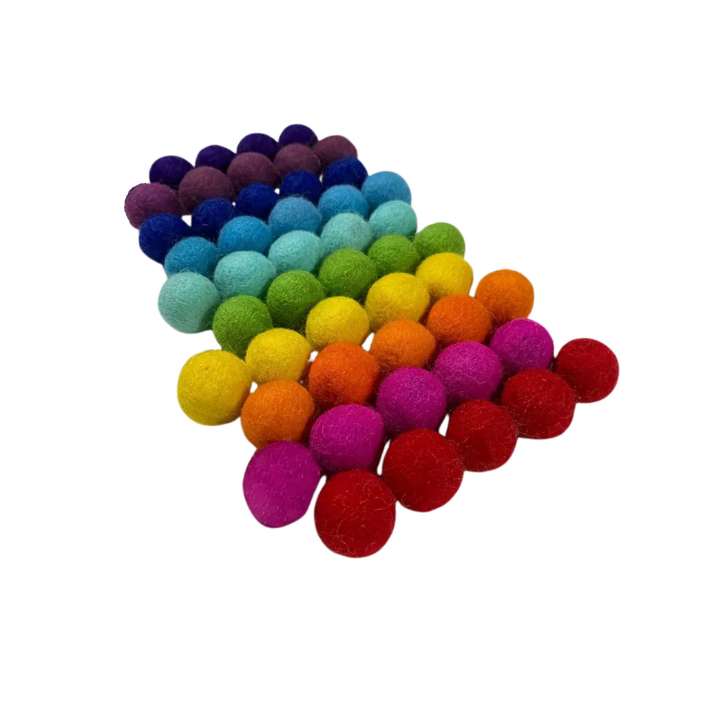 Filzkugeln Regenbogen